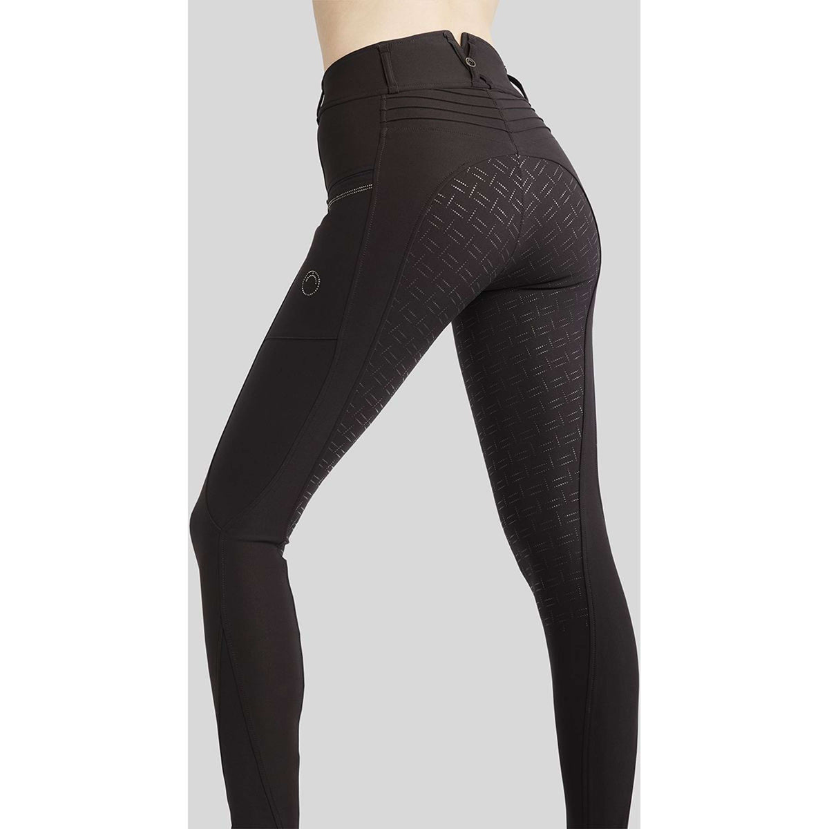 Montar Pantalon d'Équitation MoRosie Pintucks Crystals Full Grip Noir