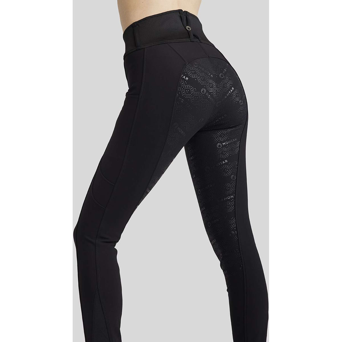 Montar Pantalon d'Équitation MoAmelia Softshell Full Grip Noir