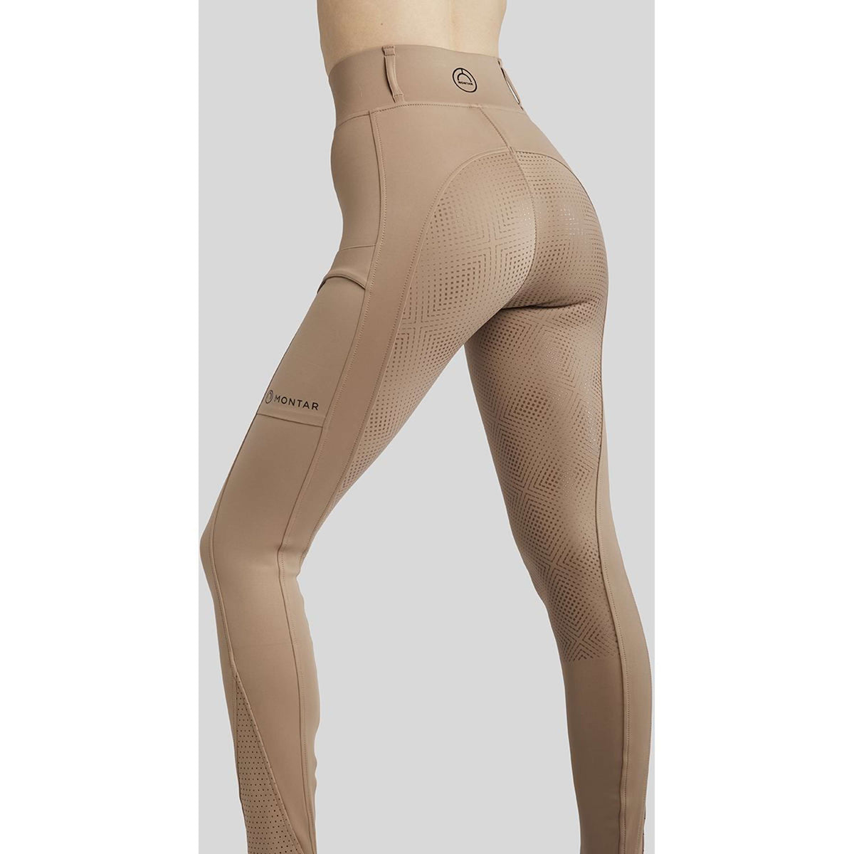 Montar Legging d'Équitation MoZoe Compression Full Grip Latte