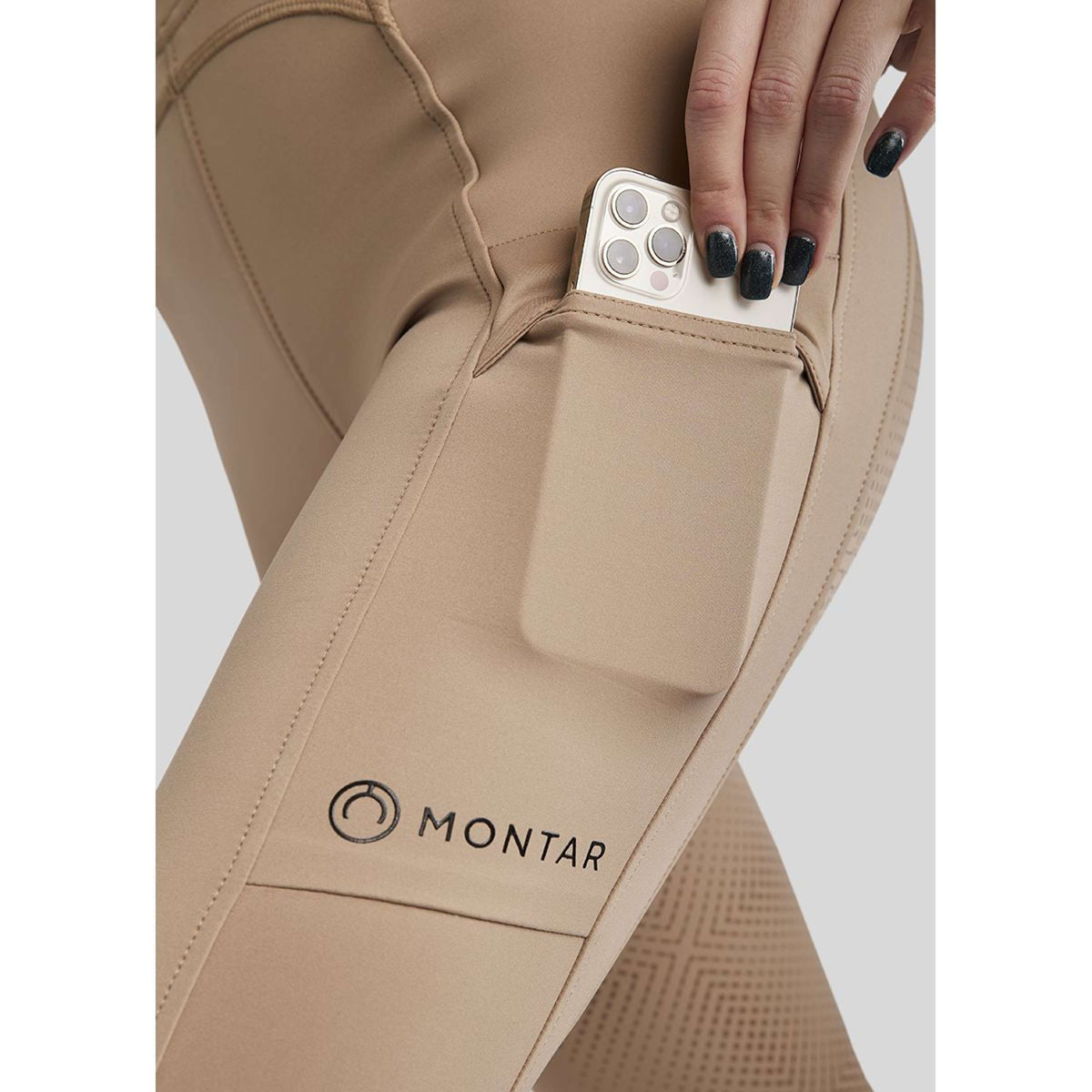 Montar Legging d'Équitation MoZoe Compression Full Grip Latte