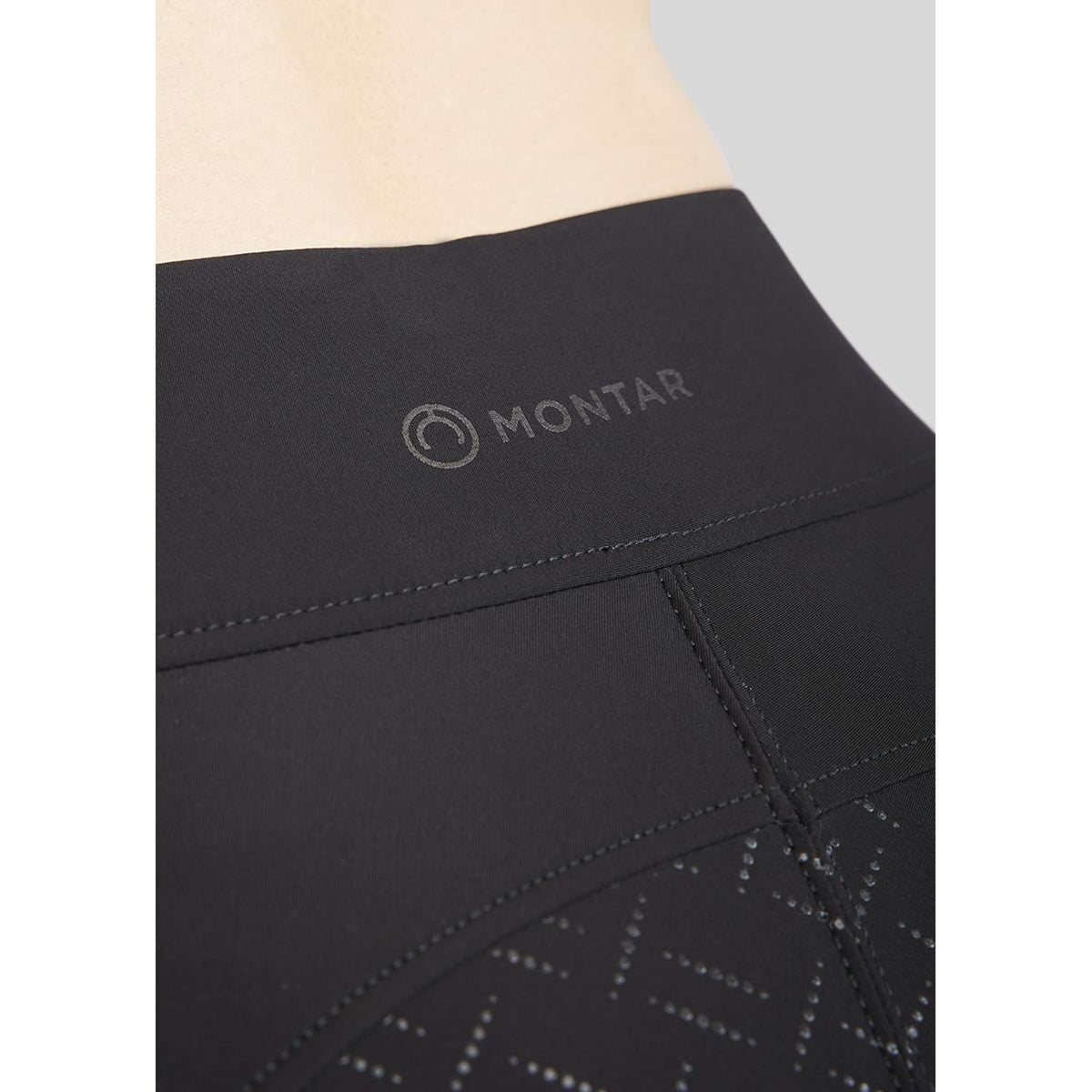 Montar Legging d'Équitation MoRosie Pintucks Crystals Full Grip Noir