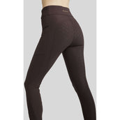 Montar Legging d'Équitation MoRosie Pintucks Crystals Full Grip Marron