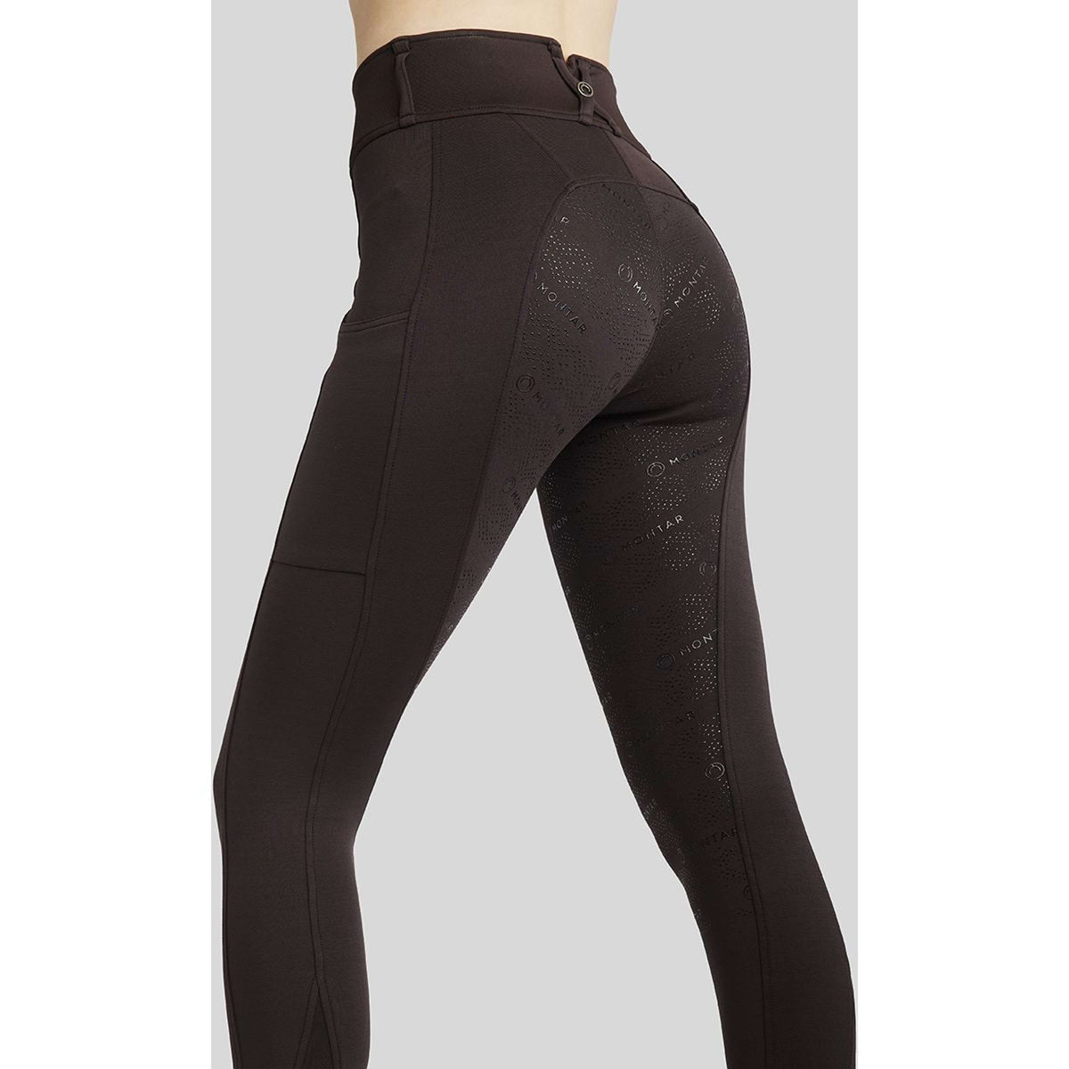 Montar Legging d'Équitation MoErina Winter Full Grip Marron