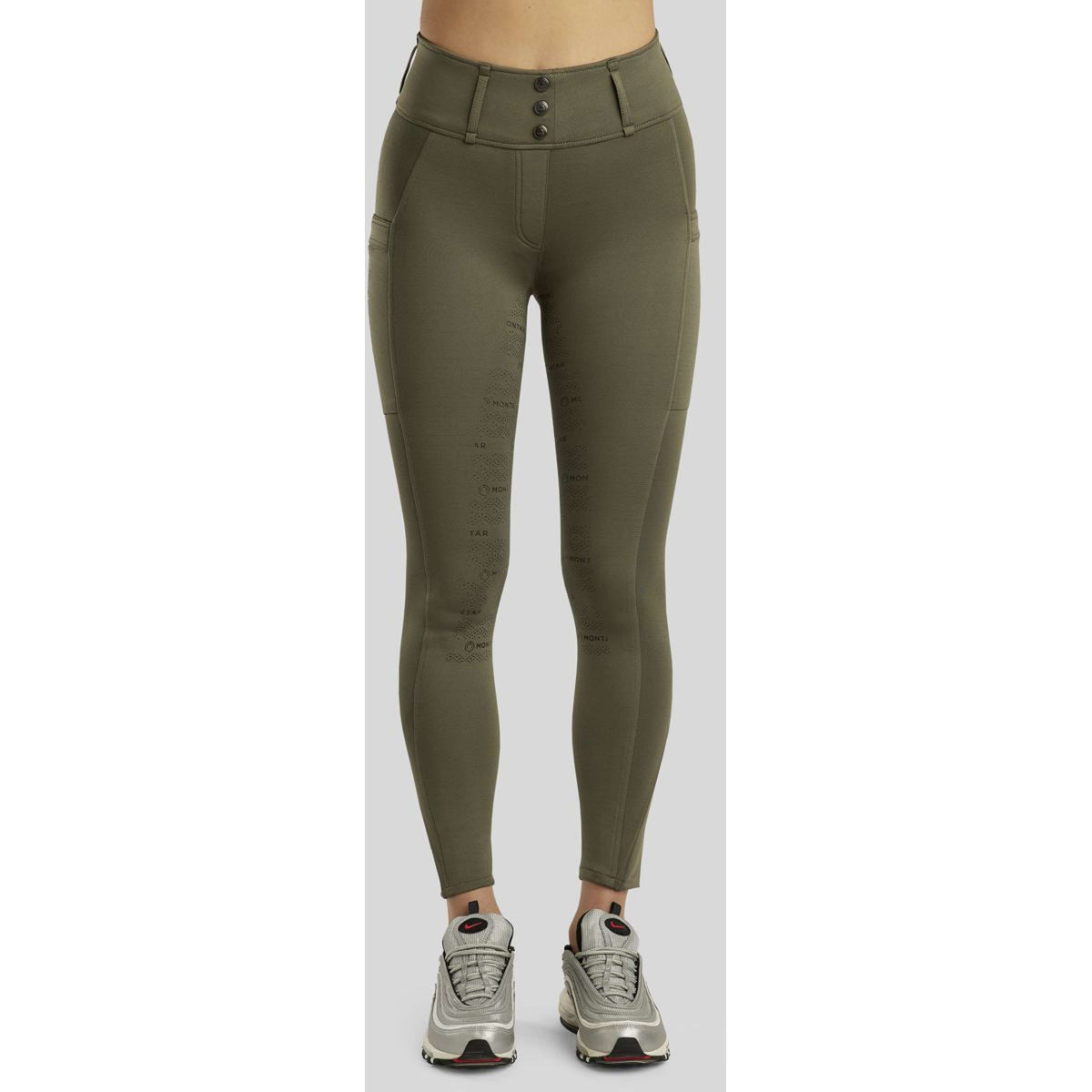 Montar Legging d'Équitation MoErina Winter Full Grip Pine Green