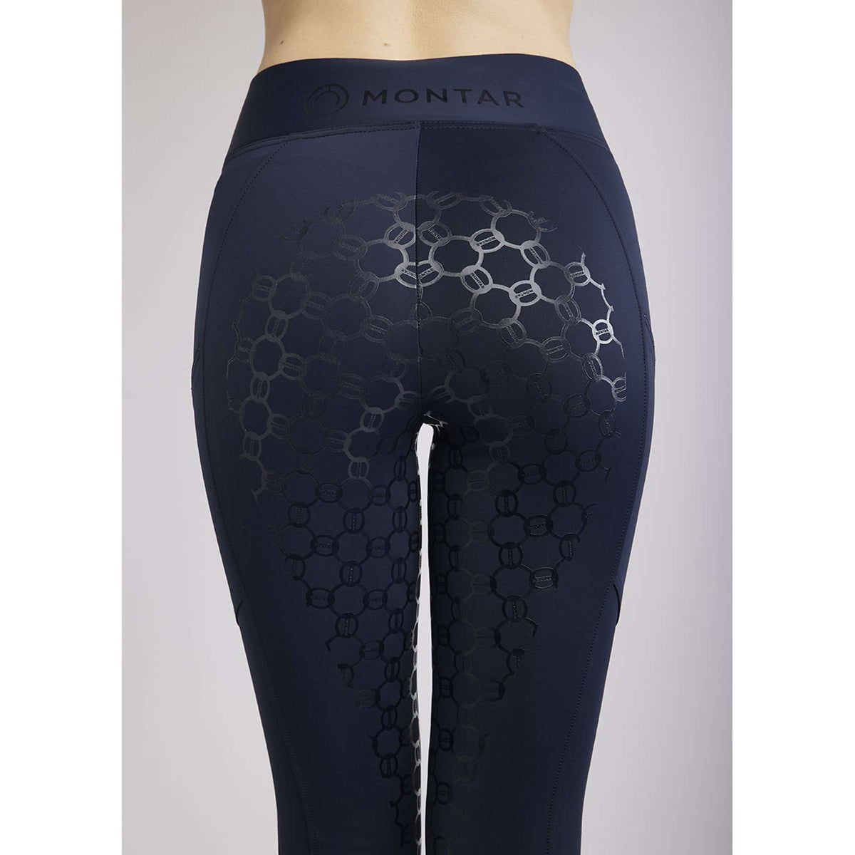 Montar Legging d'Équitation MoChain Deco Full Grip Marin foncé