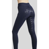 Montar Legging d'Équitation MoChain Deco Full Grip Marin foncé