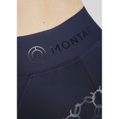 Montar Legging d'Équitation MoChain Deco Full Grip Marin foncé