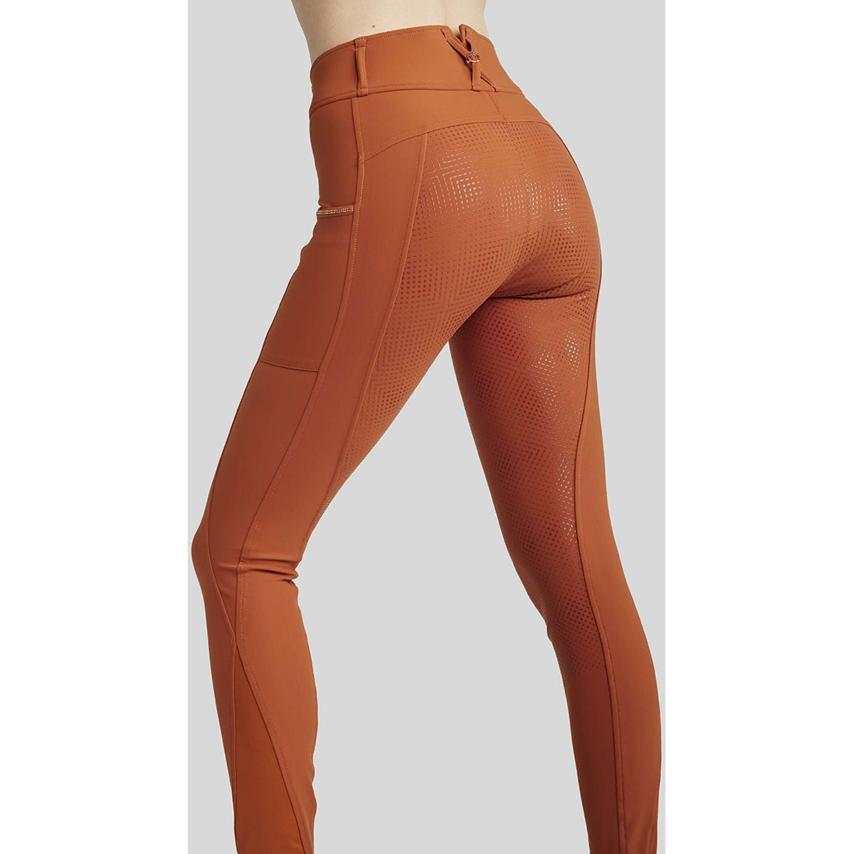 Montar Legging d'Équitation Mirella Rosegold Crystals Full Grip Bronze