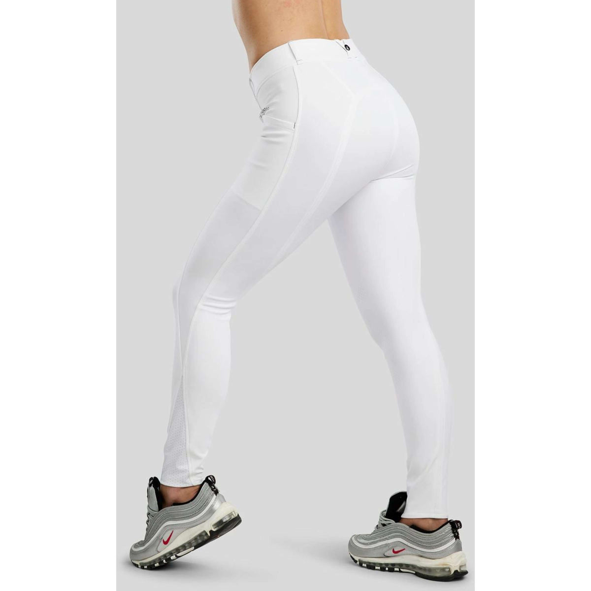Montar Pantalon d'Équitation MoZida Prise de Genou Blanc