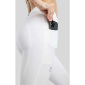 Montar Pantalon d'Équitation MoZida Prise de Genou Blanc