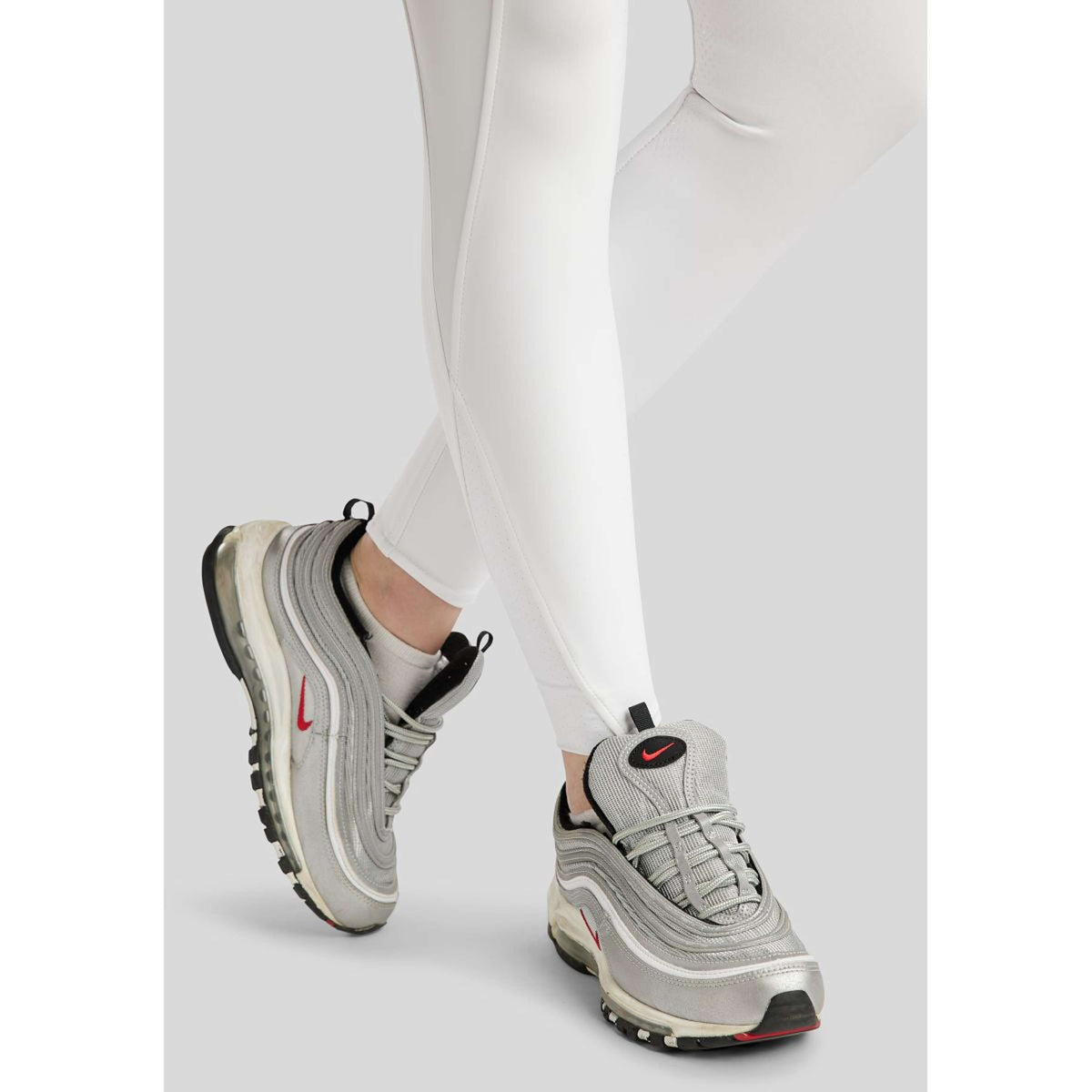 Montar Pantalon d'Équitation MoZida Full Grip Blanc