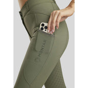 Montar Pantalon d'Équitation MoAvina Highwaist Caviar Crystal Full Grip Pine Green