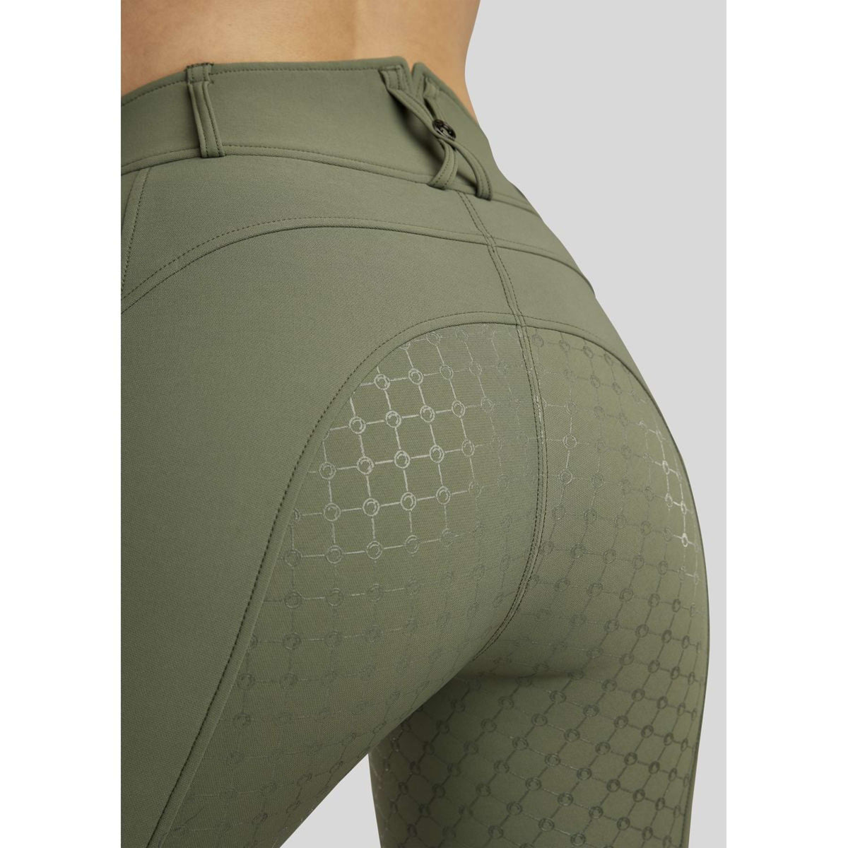 Montar Pantalon d'Équitation MoAvina Highwaist Caviar Crystal Full Grip Pine Green