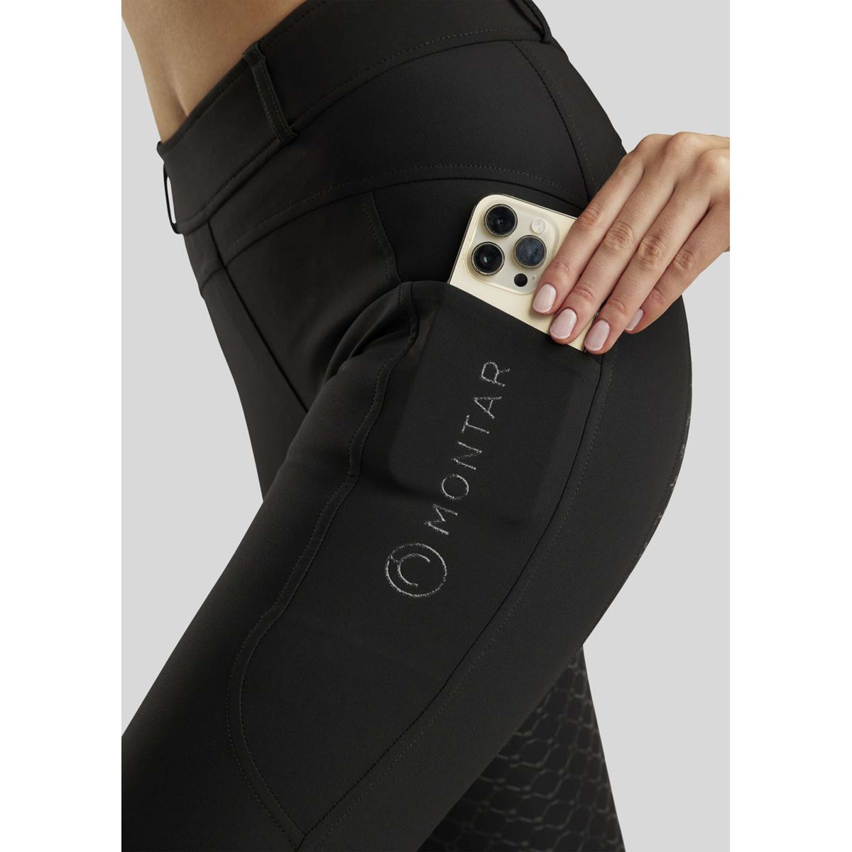 Montar Legging d'Équitation MoAvina Full Grip Noir