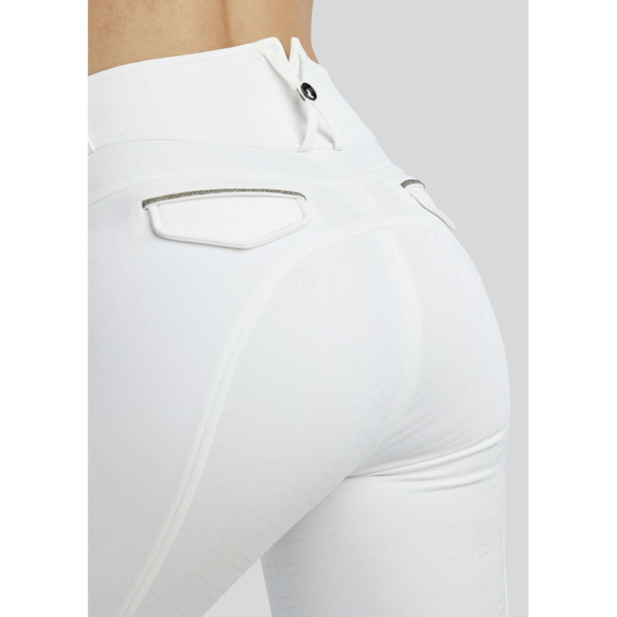 Montar Pantalon d'Équitation MoGloria Full Grip Blanc