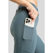 Montar Pantalon d'Équitation MoZuna Gun Metal Crystals Prise de Genou Dark Slate