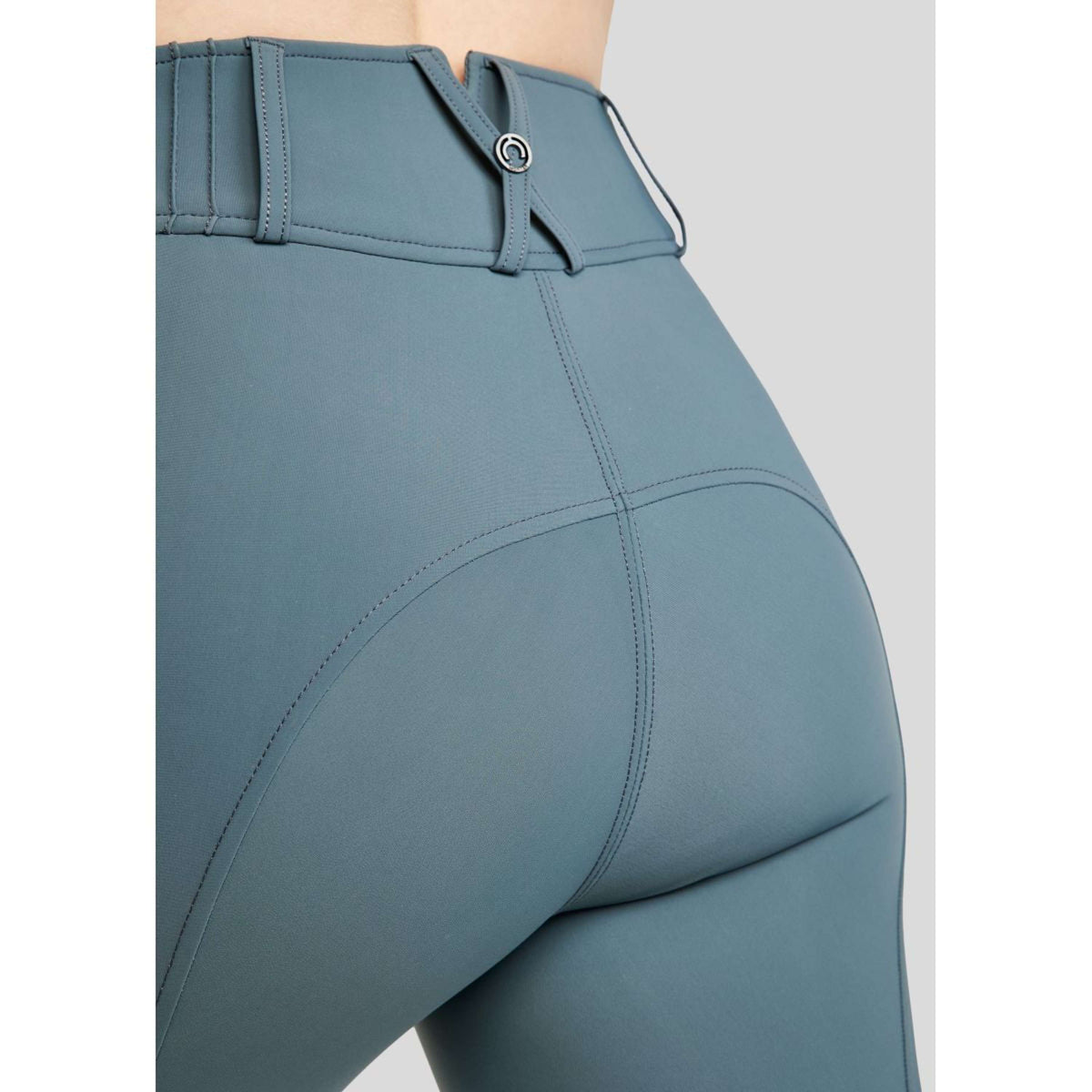 Montar Pantalon d'Équitation MoZuna Gun Metal Crystals Prise de Genou Dark Slate