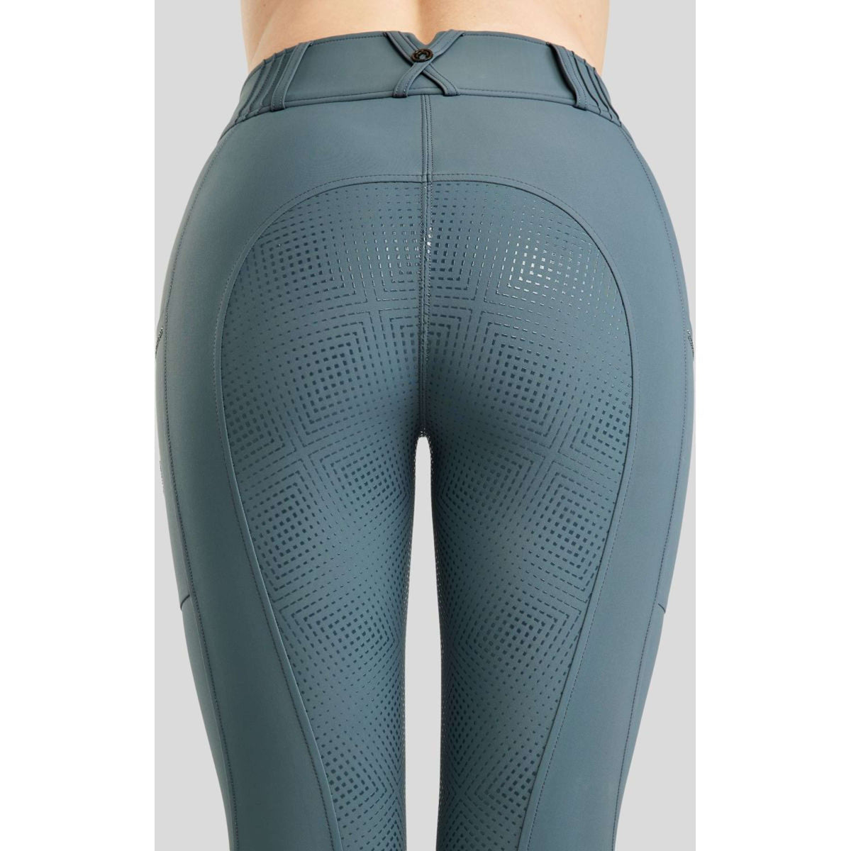 Montar Pantalon d'Équitation MoZuna Gun Metal Crystals Full Grip Dark Slate