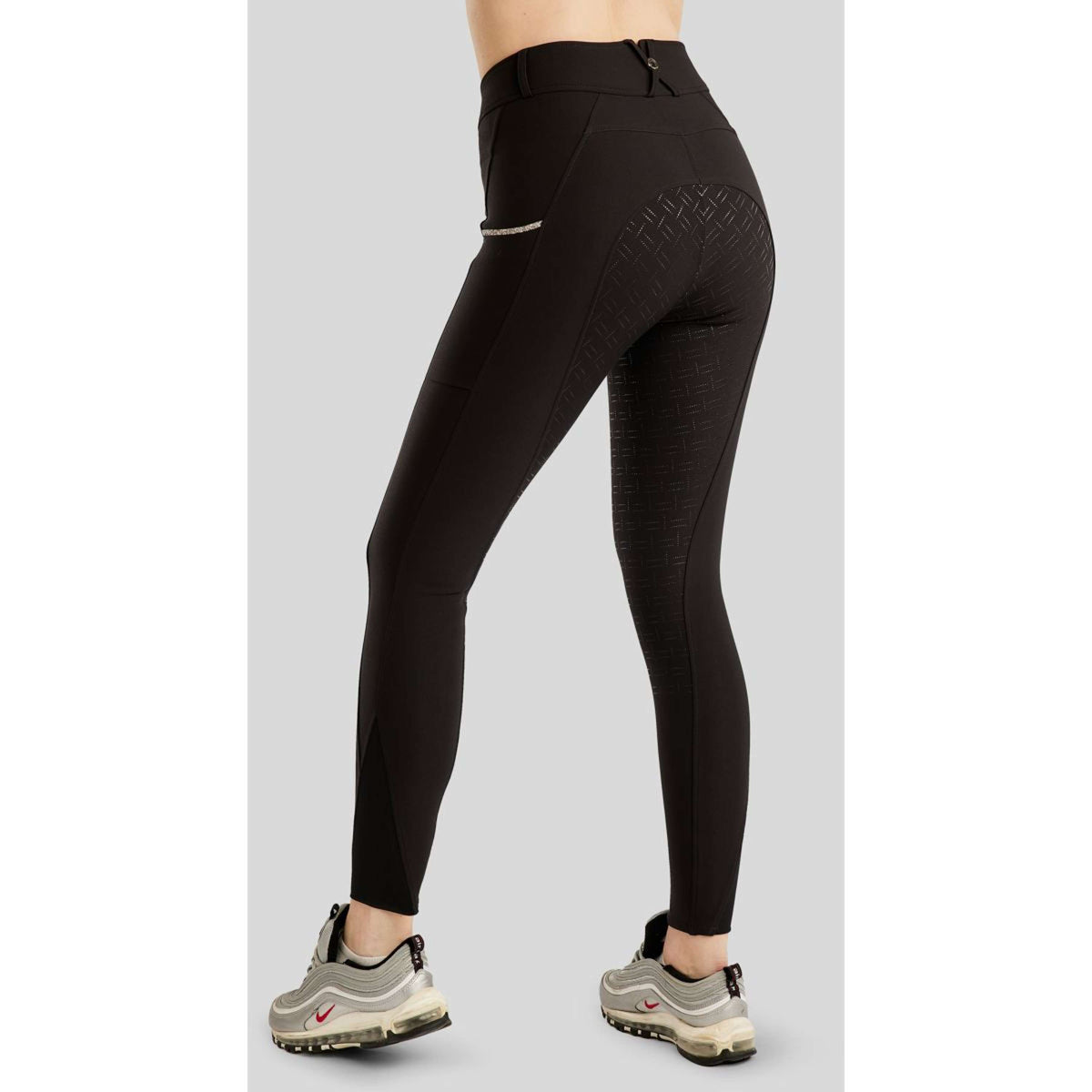 Montar Pantalon d'Équitation MoLila Champagne Crystals Full Grip Noir