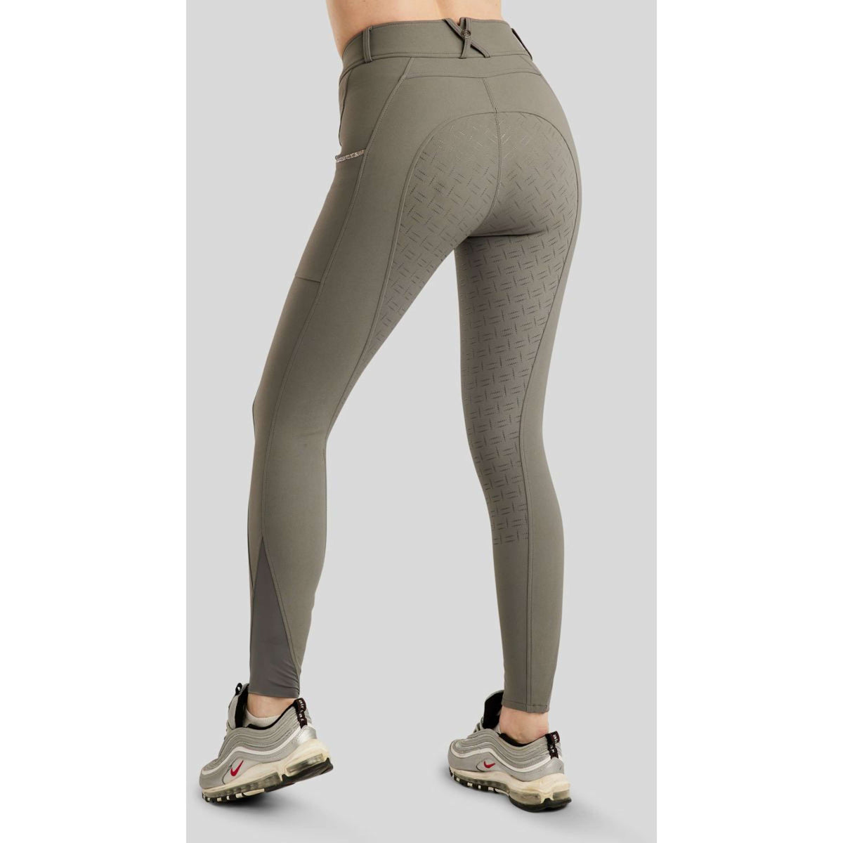 Montar Pantalon d'Équitation MoLila Champagne Crystals Full Grip Gris