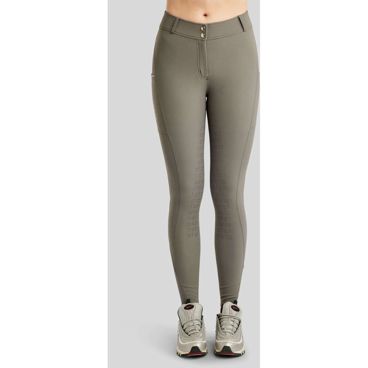 Montar Pantalon d'Équitation MoLila Champagne Crystals Full Grip Gris