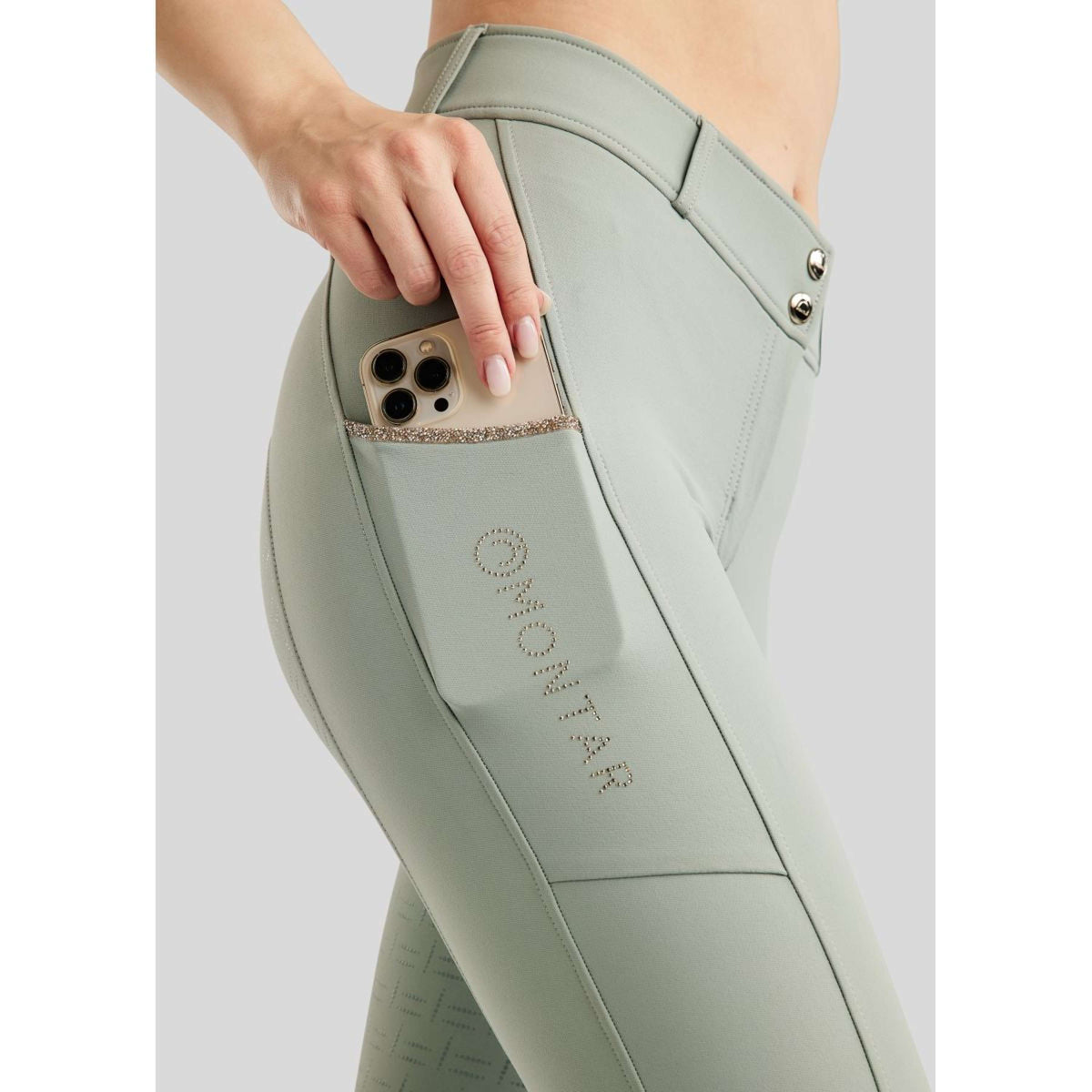Montar Pantalon d'Équitation MoLila Champagne Crystals Full Grip Turin