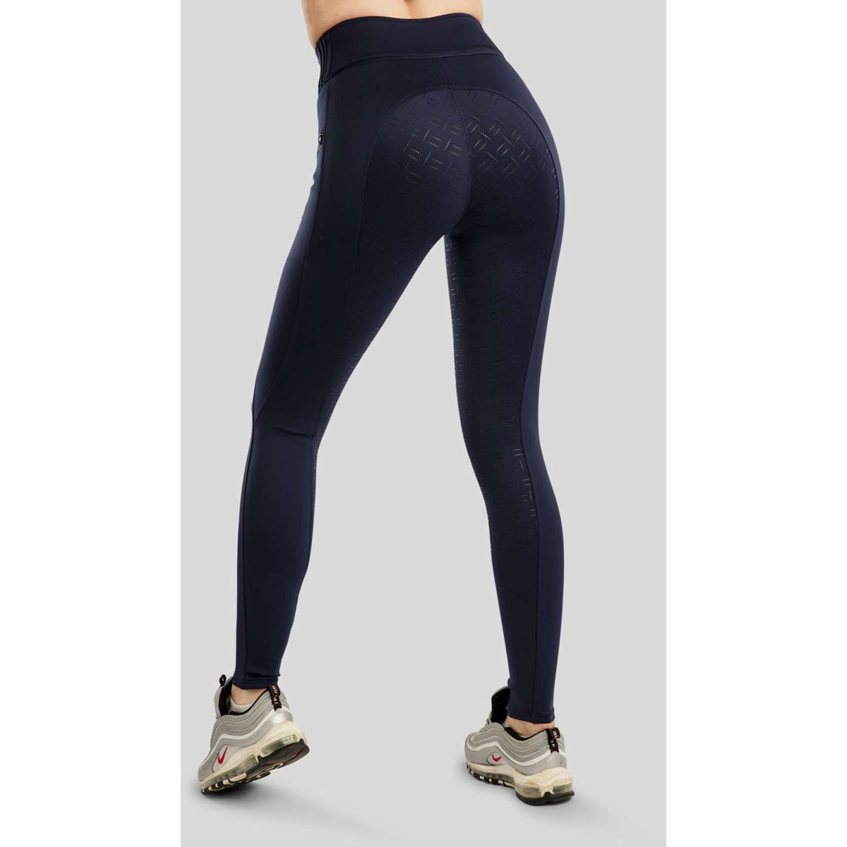 Montar Legging d'Équitation MoPearl Pintuck Full Grip Marin