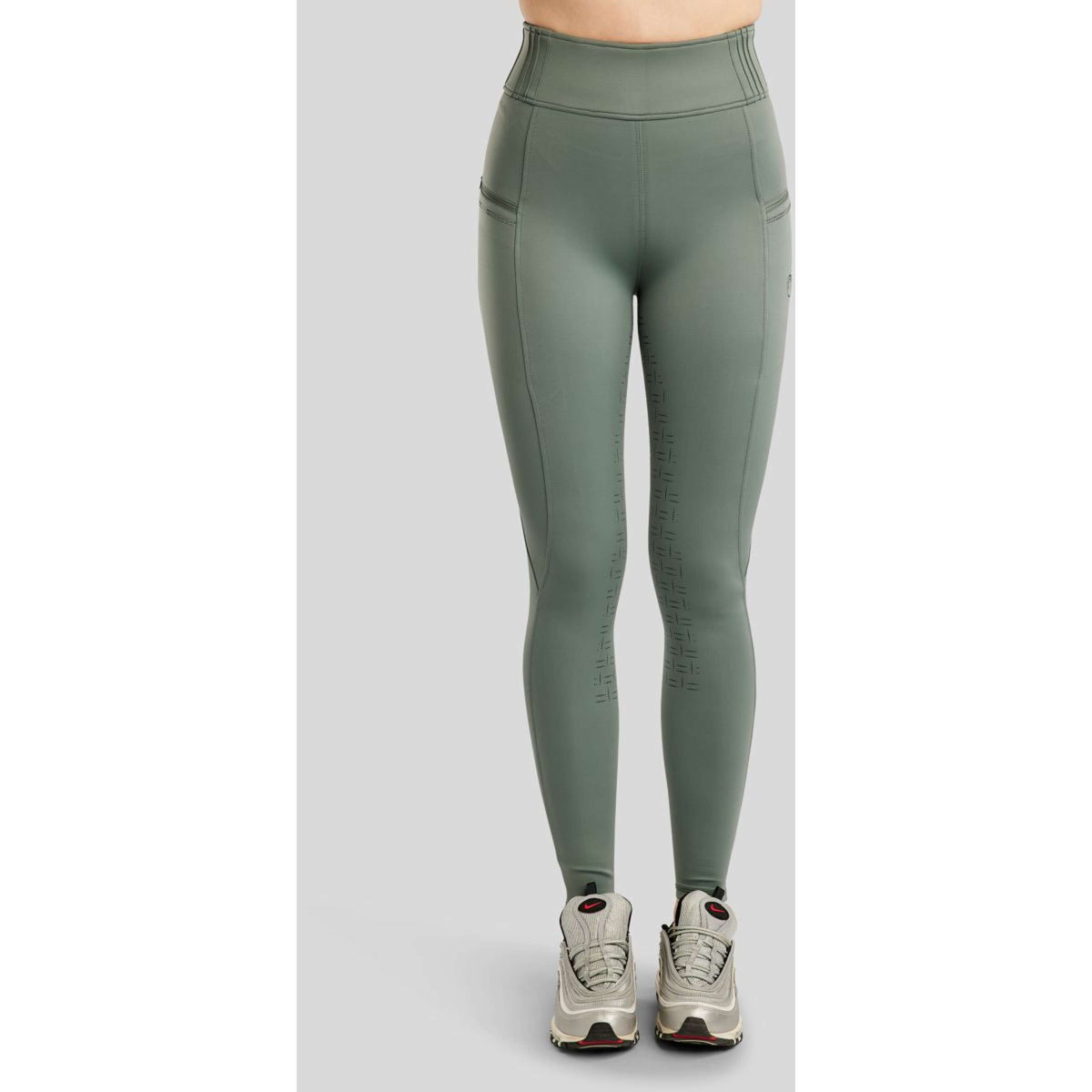 Montar Legging d'Équitation MoPearl Pintuck Full Grip Jade