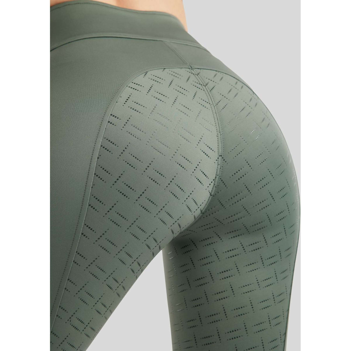 Montar Legging d'Équitation MoPearl Pintuck Full Grip Jade