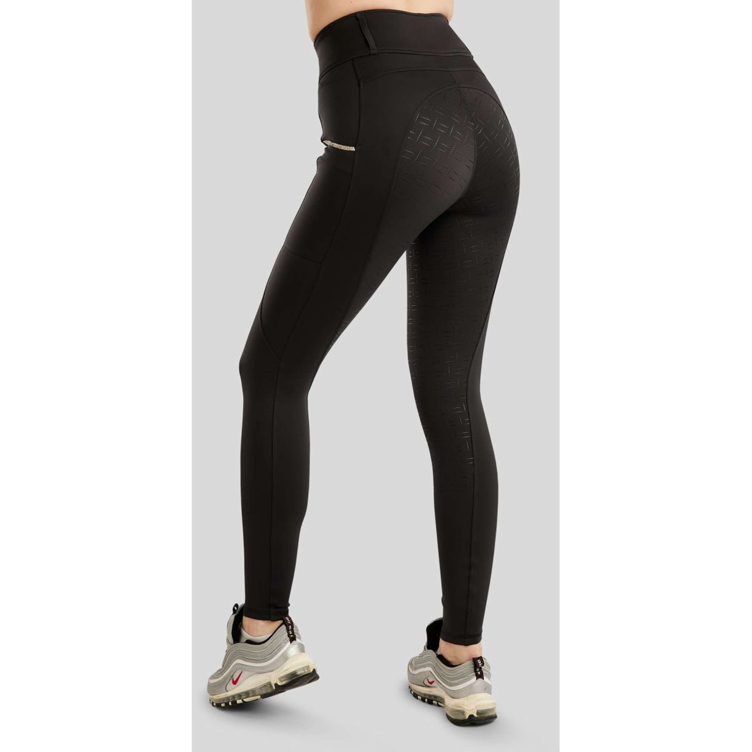 Montar Legging d'Équitation MoLila Champagne Crystals Full Grip Noir