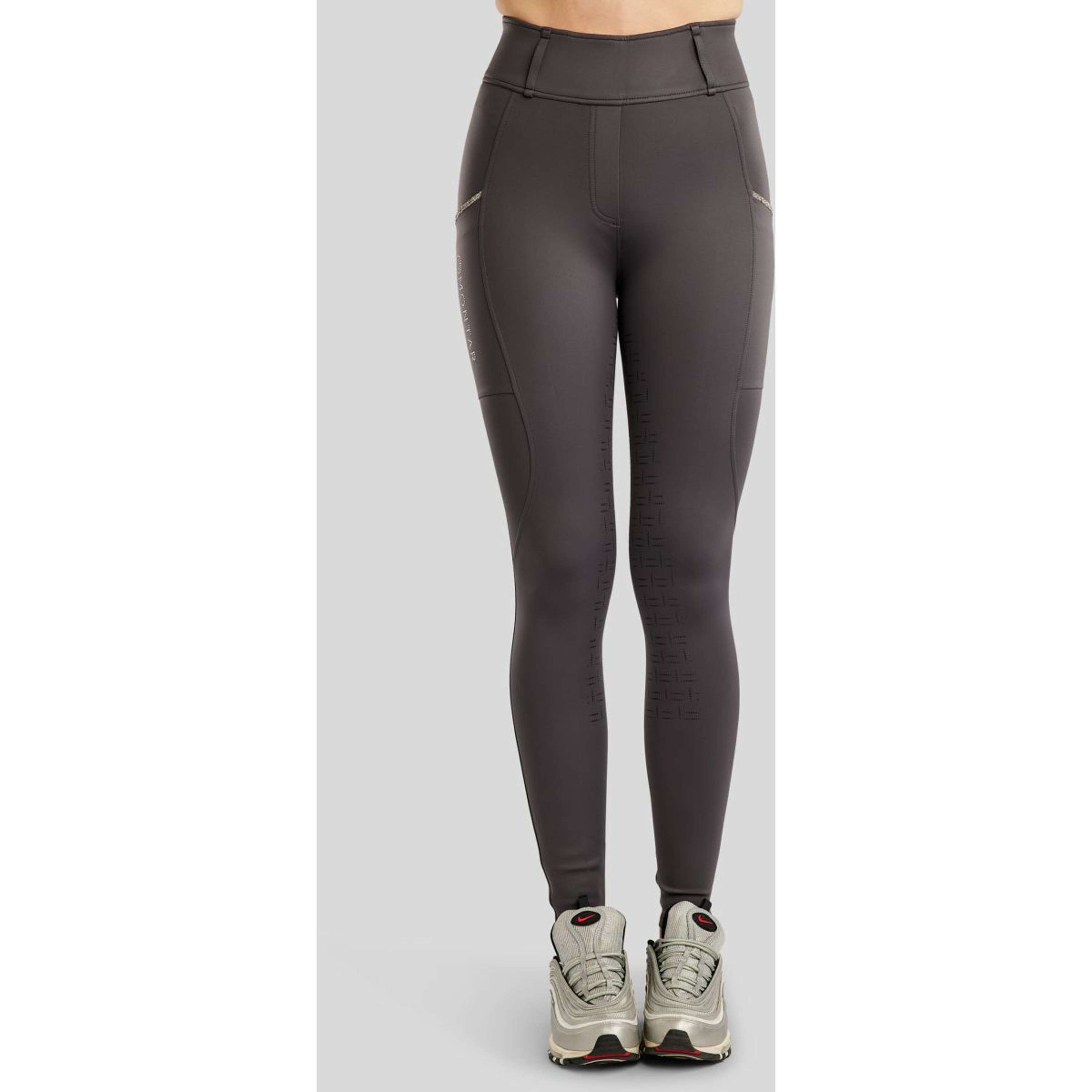Montar Legging d'Équitation MoLila Champagne Crystals Full Grip Slate Grey Montar Legging d'Équitation MoLila Champagne Crystals Full Grip Slate Grey