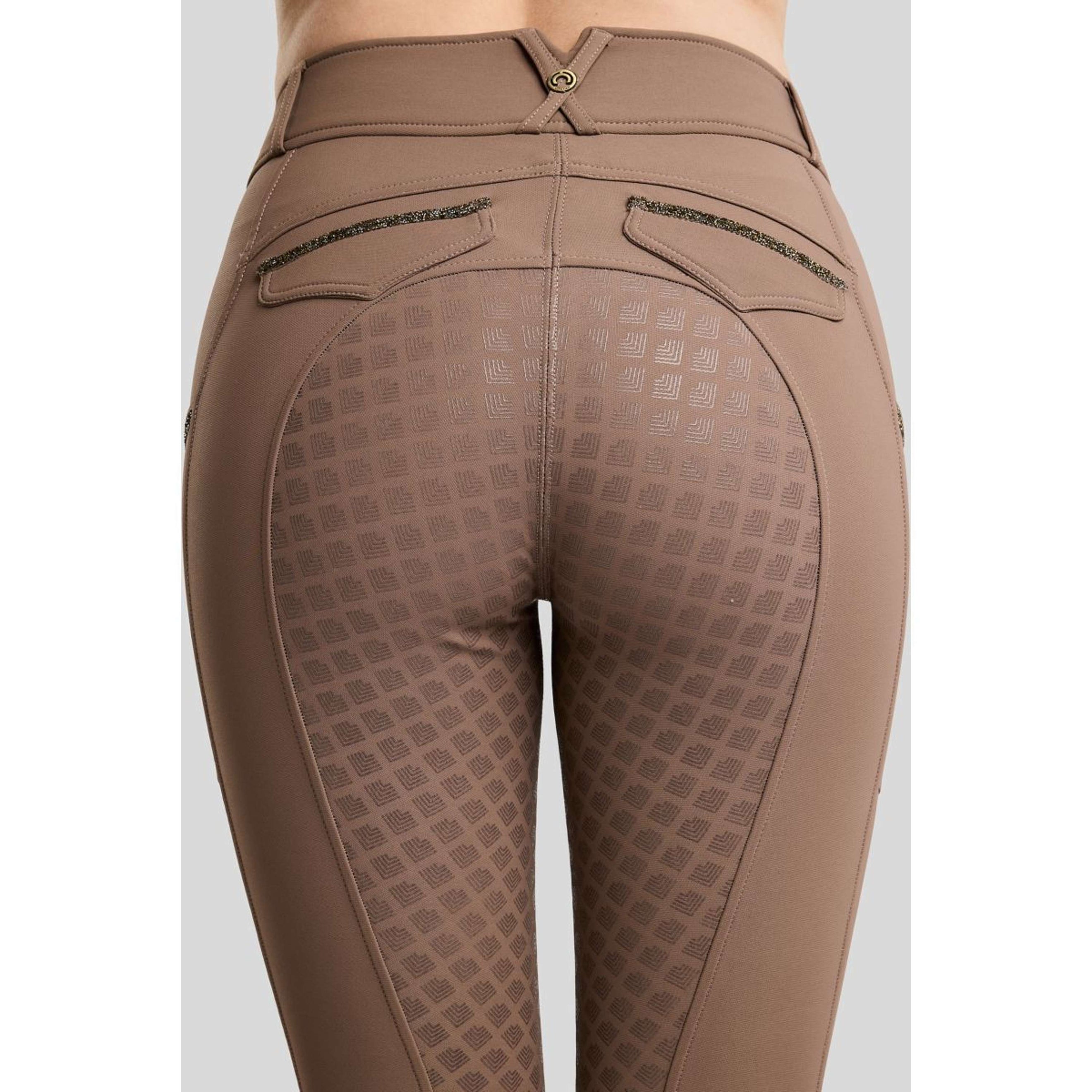 Montar Pantalon d'Équitation MoVeronica Golden Quartz Full Grip Nougat Brown Montar Pantalon d'Équitation MoVeronica Golden Quartz Full Grip Nougat Brown