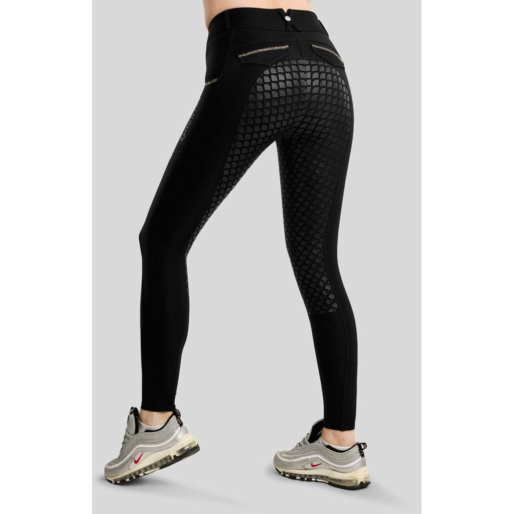 Montar Pantalon d'Équitation MoVeronica Golden Quartz Full Grip Noir