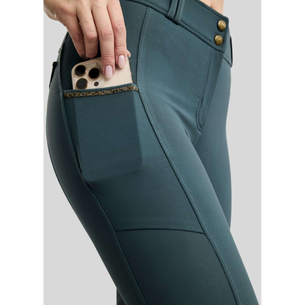 Montar Pantalon d'Équitation MoVeronica Golden Quartz Full Grip Dark Slate