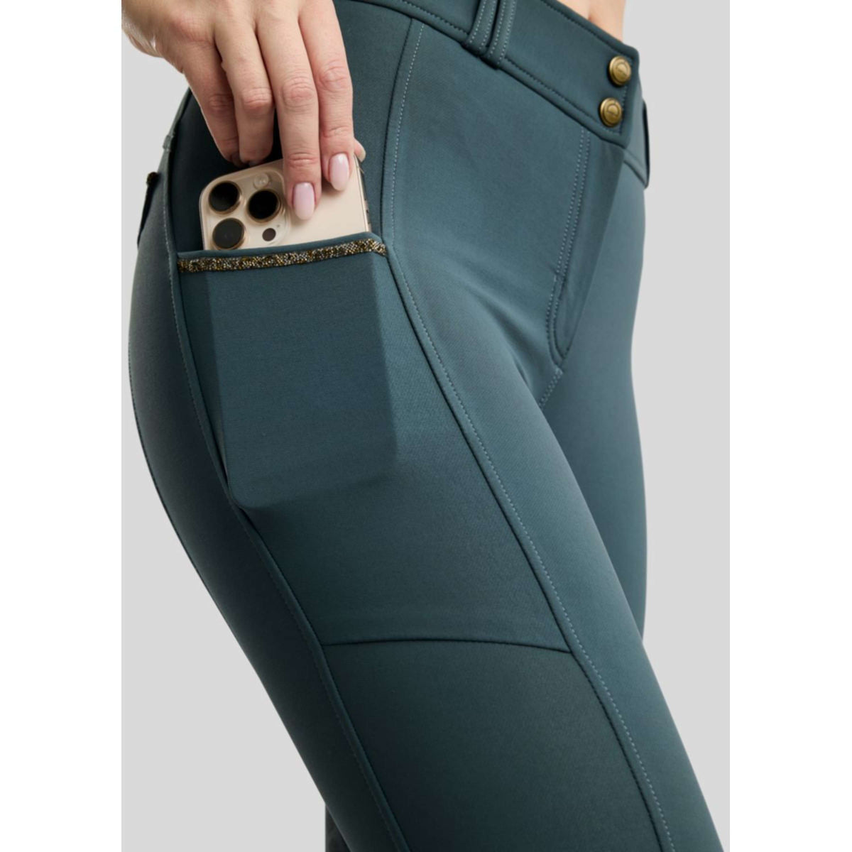Montar Pantalon d'Équitation MoVeronica Golden Quartz Full Grip Dark Slate
