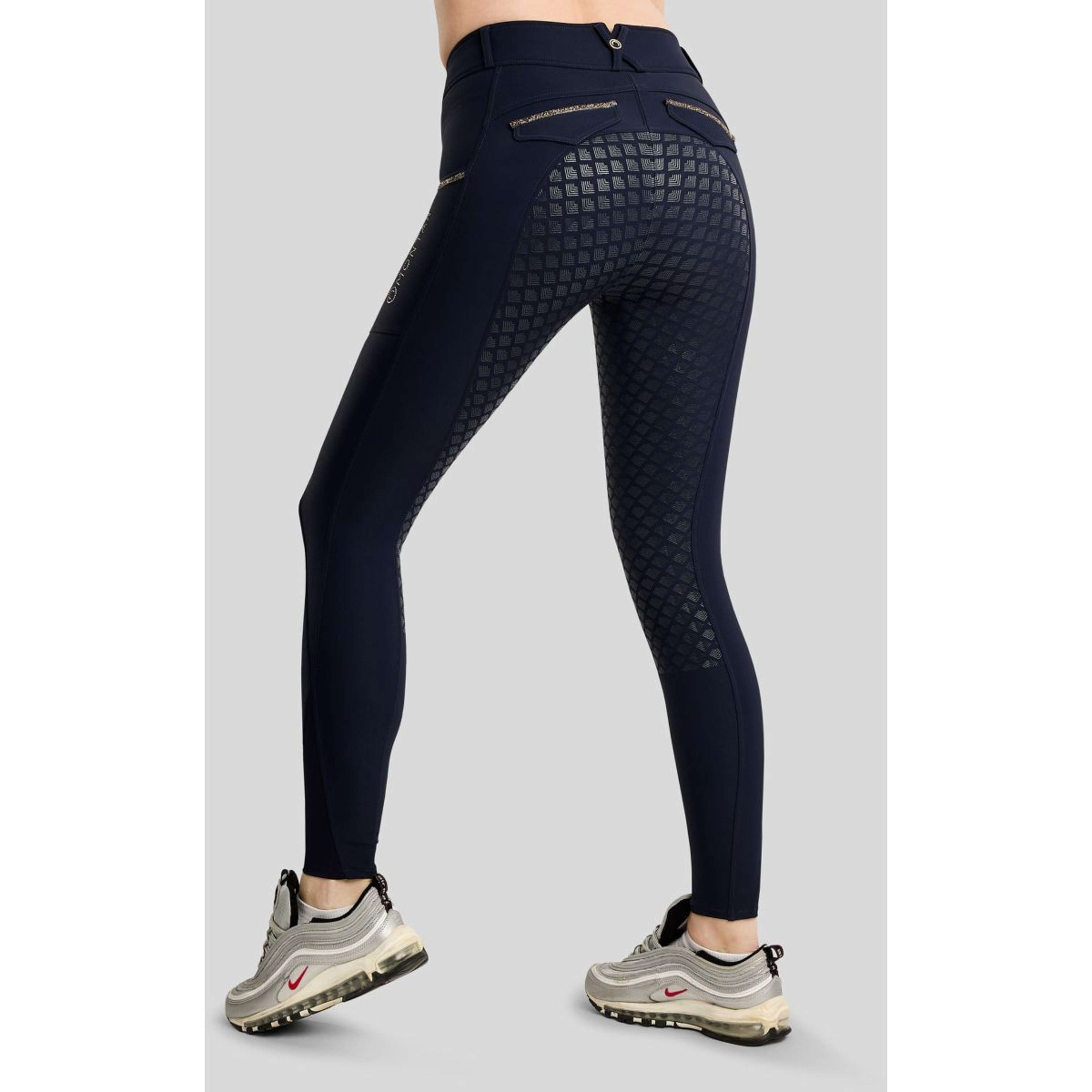 Montar Pantalon d'Équitation MoVeronica Golden Quartz Full Grip Marine