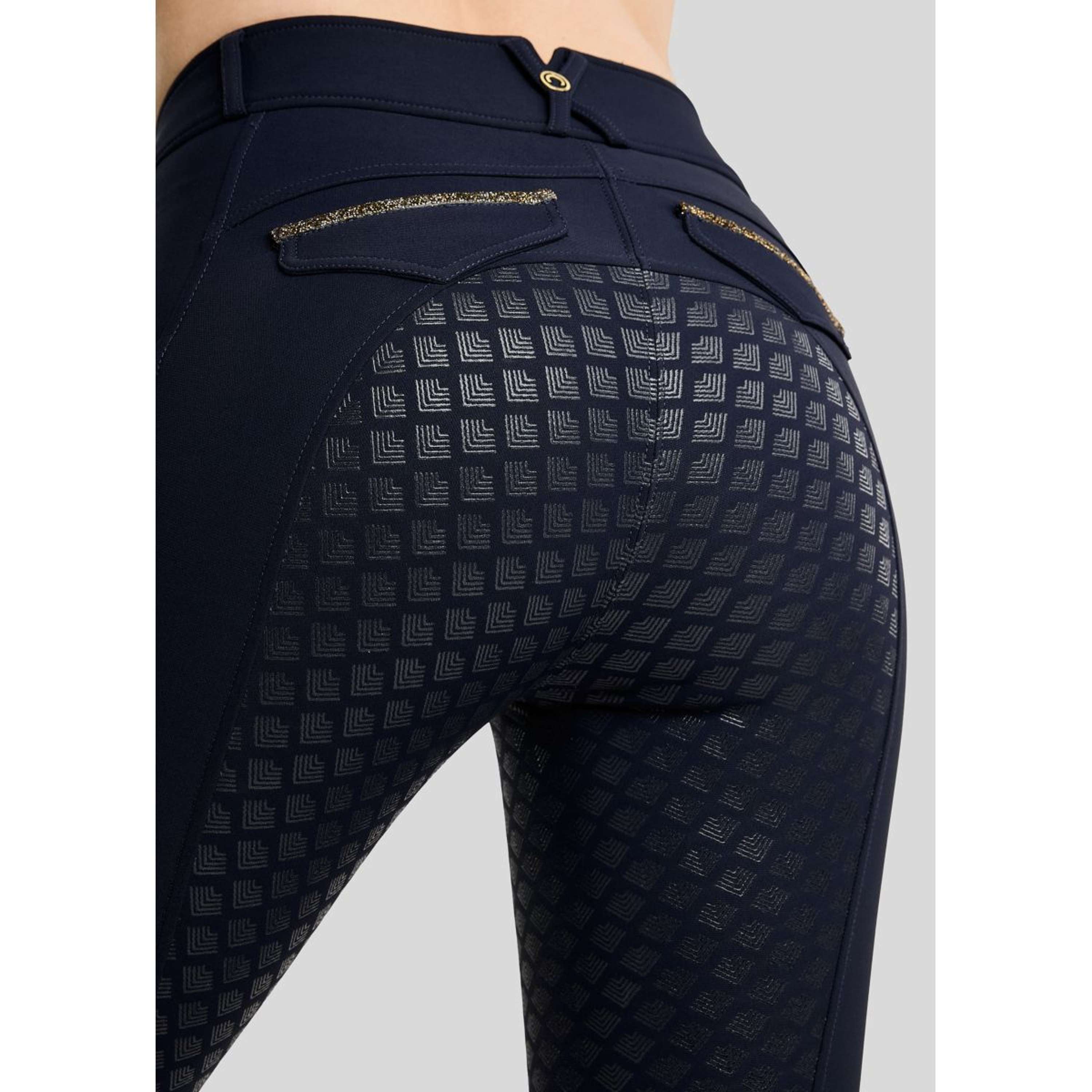 Montar Pantalon d'Équitation MoVeronica Golden Quartz Full Grip Marine
