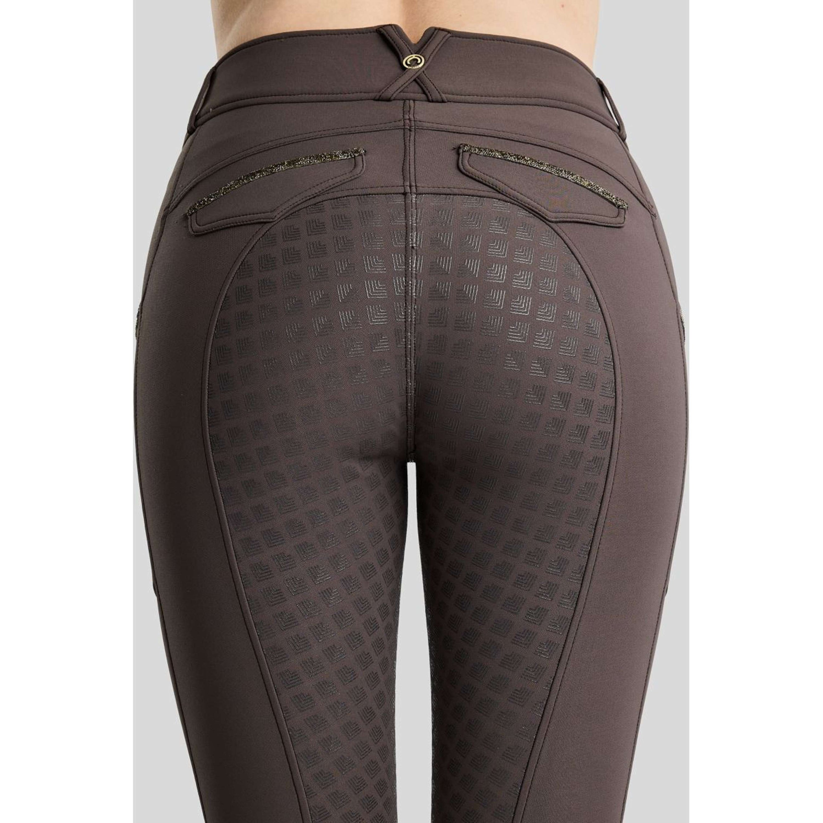 Montar Pantalon d'Équitation MoVeronica Golden Quartz Full Grip Black Peony Montar Pantalon d'Équitation MoVeronica Golden Quartz Full Grip Black Peony