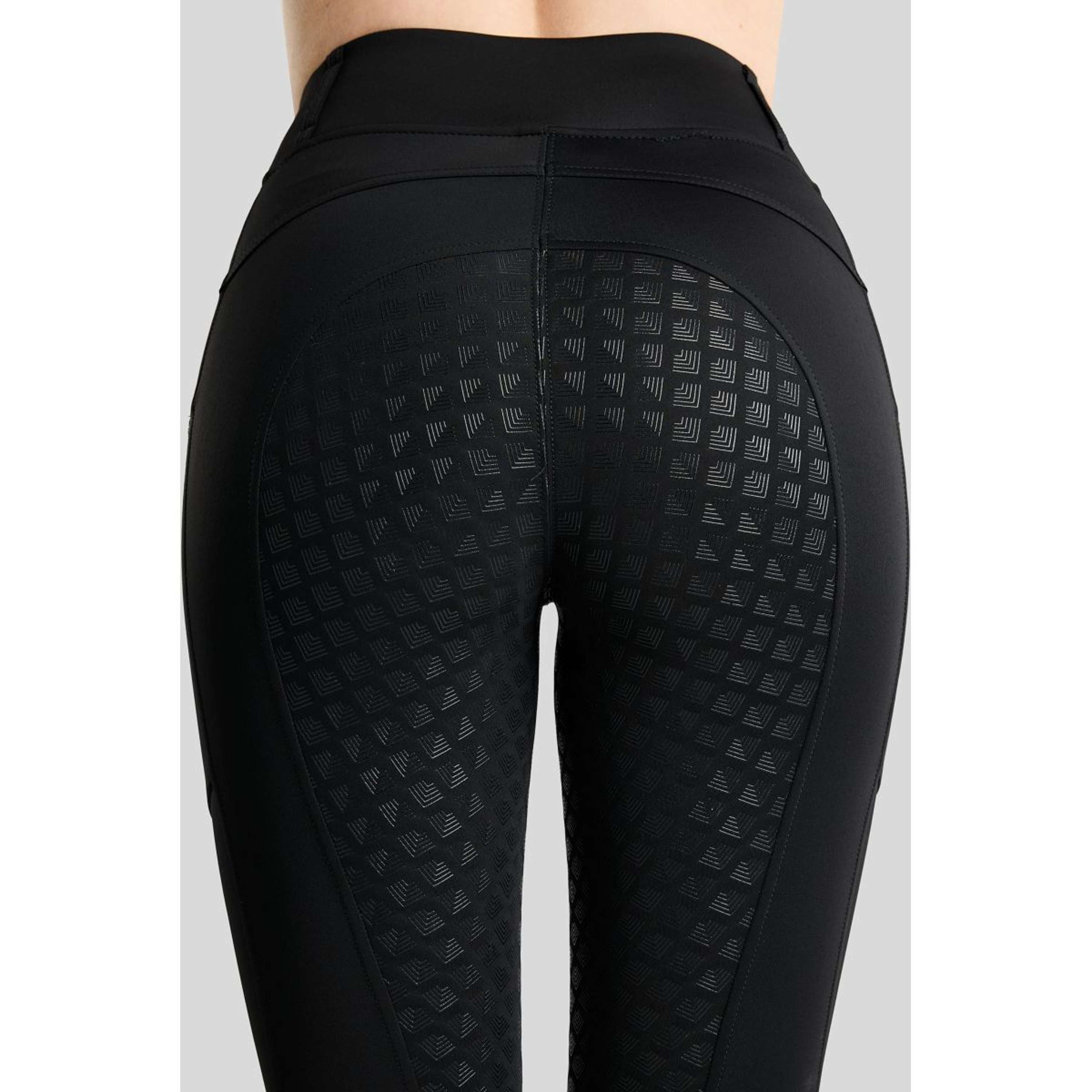 Montar Leggings d'équitation Thermo MoVeronica Golden Quartz Full Grip Noir
