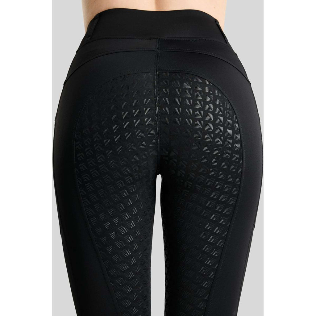 Montar Leggings d'équitation Thermo MoVeronica Golden Quartz Full Grip Noir