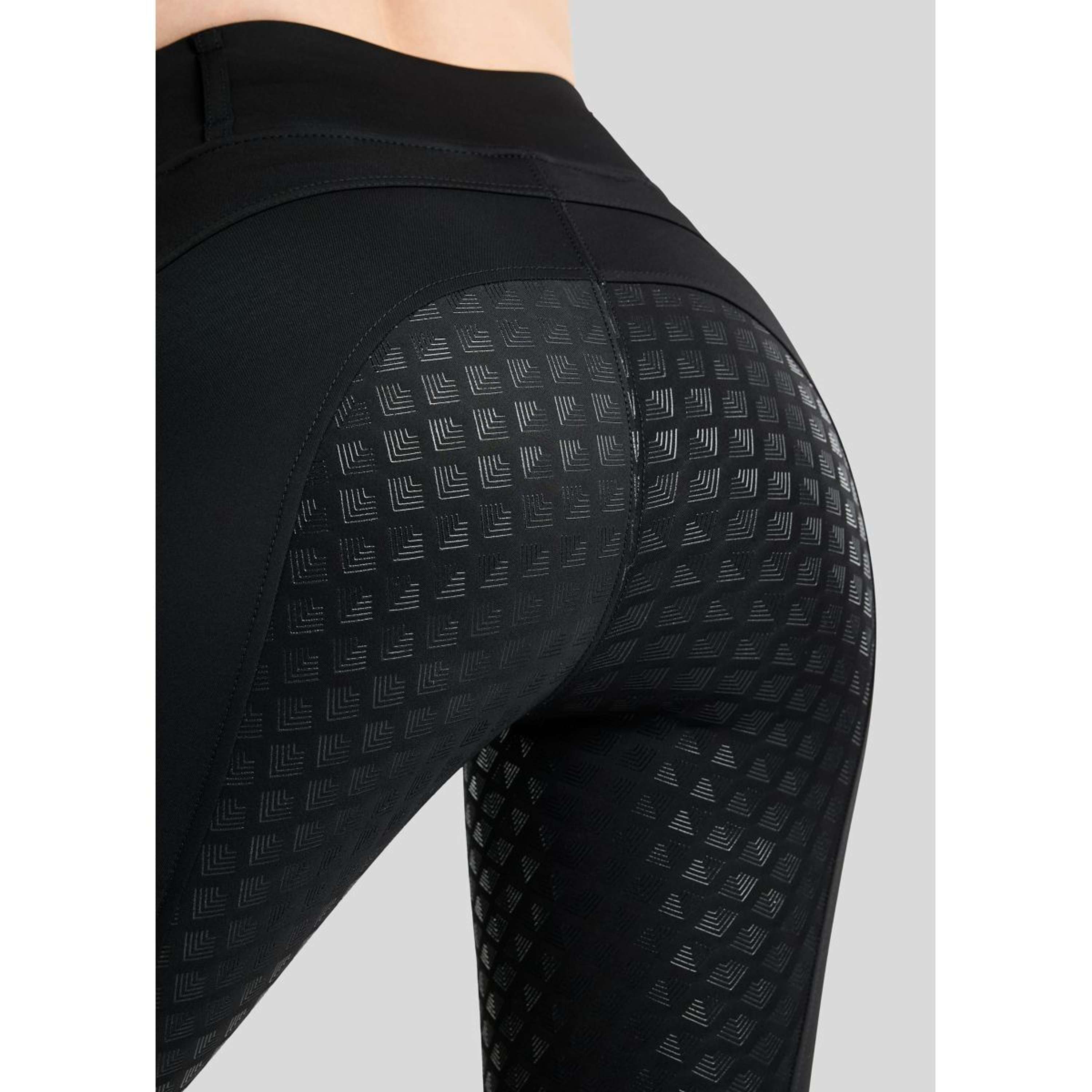 Montar Leggings d'équitation Thermo MoVeronica Golden Quartz Full Grip Noir