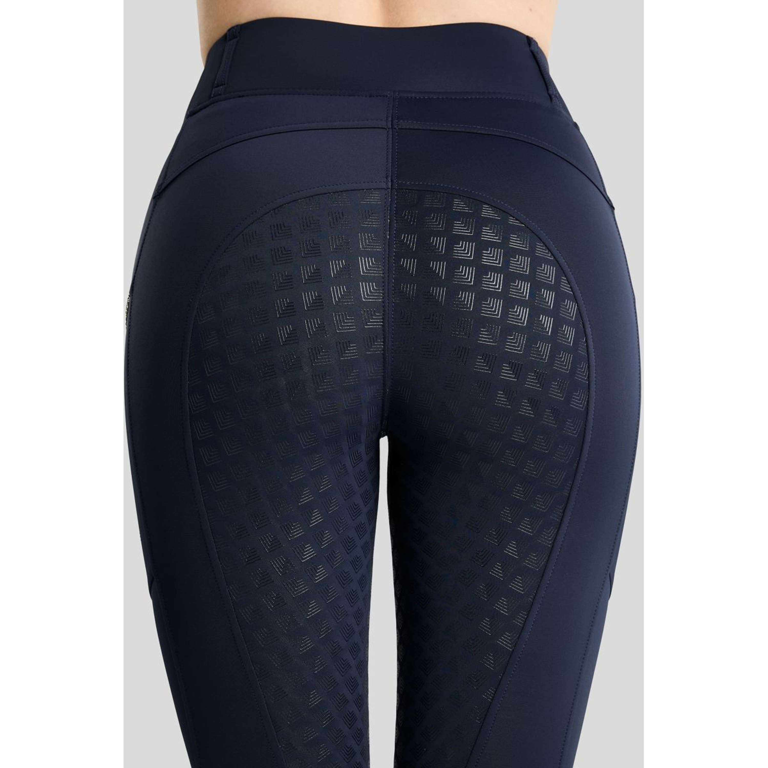 Montar Leggings d'équitation Thermo MoVeronica Golden Quartz Full Grip Marine