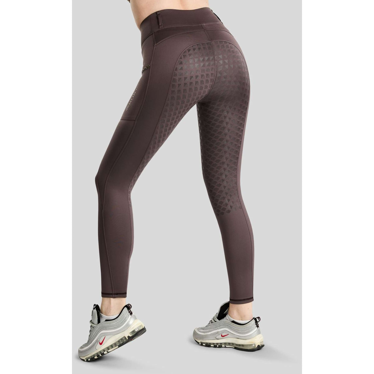 Montar Leggings d'équitation Thermo MoVeronica Golden Quartz Full Grip Black Peony