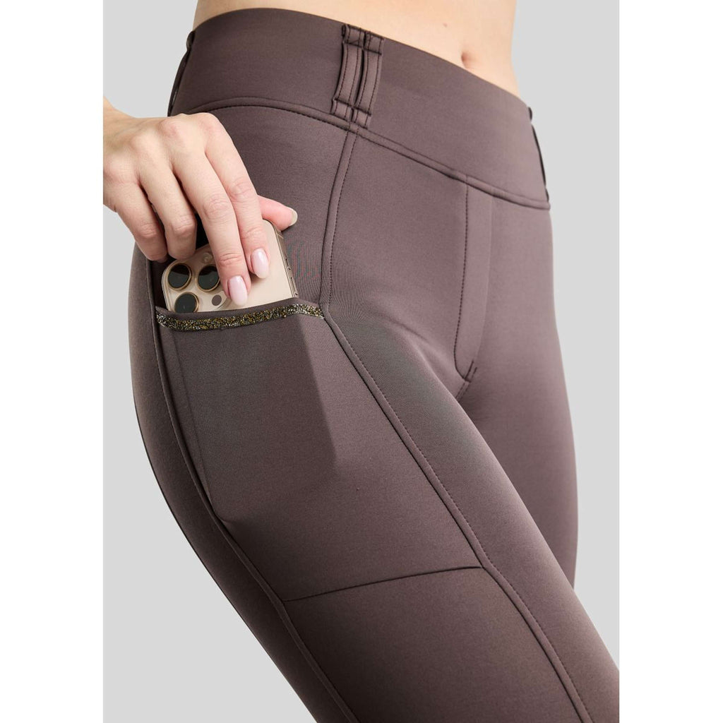 Montar Leggings d'équitation Thermo MoVeronica Golden Quartz Full Grip Black Peony