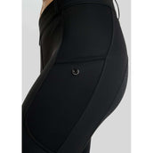 Montar Leggings d'équitation Thermo MoAddie Hybrid Gun Metal Logo Full Grip Noir