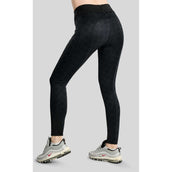 Montar Leggings d'équitation Thermo MoLeia Lumber Check All Over Printed Full Grip Noir
