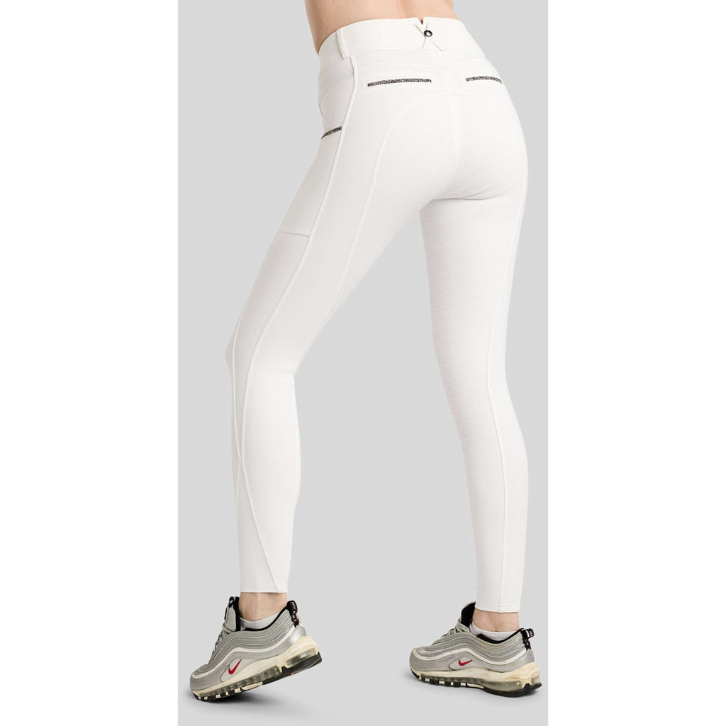 Montar Pantalon d'Équitation MoMaisy Full Grip Blanc