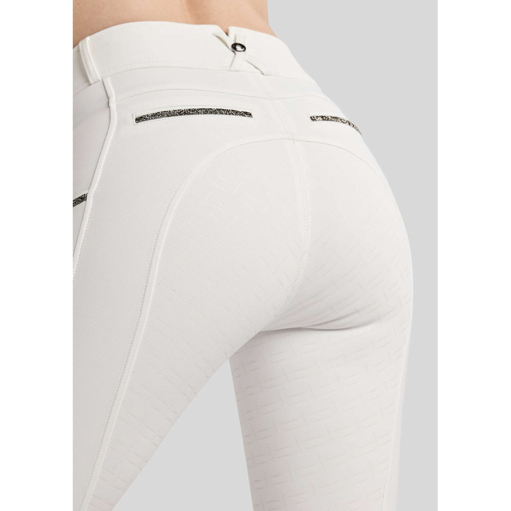 Montar Pantalon d'Équitation MoMaisy Full Grip Blanc