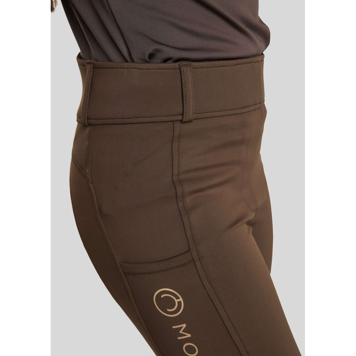 Montar Legging d'Équitation Rosegold Logo Junior Full Grip Marron