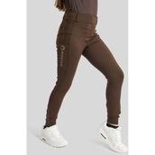 Montar Legging d'Équitation Rosegold Logo Junior Full Grip Marron